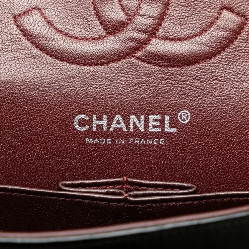 Chanel Matelasse 25 Double Flap Shoulder Bag Black